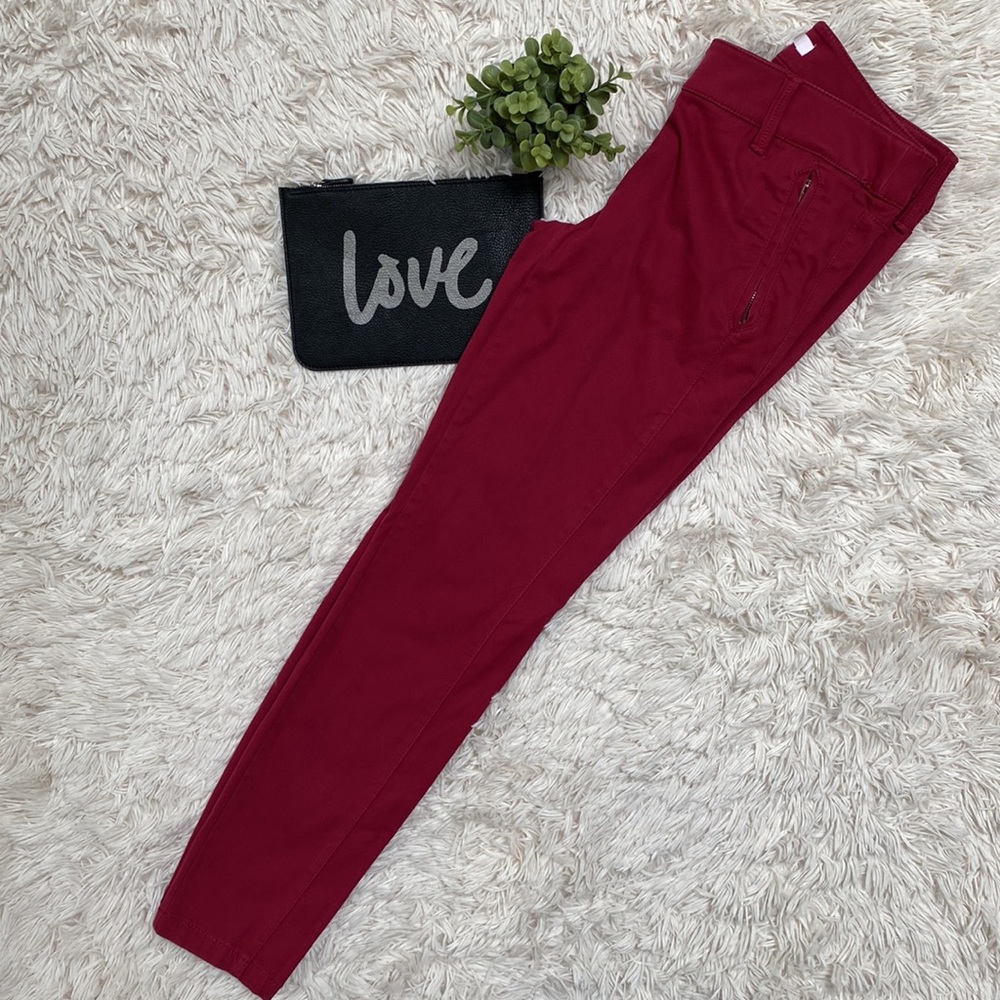 🎉HP🎉 Loft Ankle Pants 💗 Cranberry Red - Picture 3 of 14
